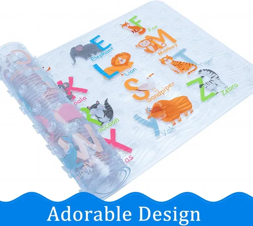 Miniatura 3 de BEEHOMEE Tapetes de baño para bañera para niños, bebés y niños pequeños - Grandes tapetes antideslizantes de dibujos animados para baño, bañera