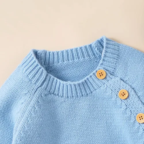 Miniatura 3 de Ursobutegl Conjunto de suéter de punto para bebé recién nacido con suéter de manga larga con gorro cálido
