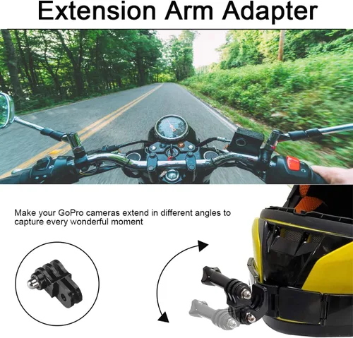 Miniatura 7 de Soporte de barbilla para casco para GoPro, soporte de barbilla adhesivo compatible con casco de cara completa para motocicleta, grabación POV