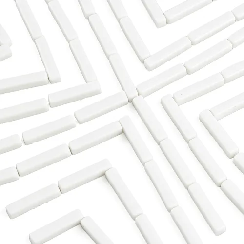 Miniatura 7 de Youway Style Azulejos de Mosaico Blancos para Manualidades a Granel, 150g Tiras de Formas de Piezas de Vidrio de Mosaico, Kit de Manualidades