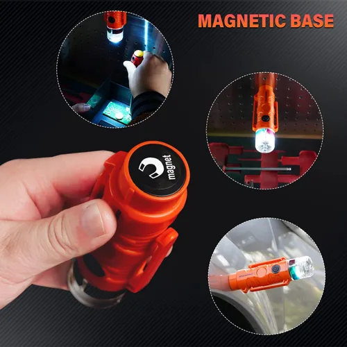 Miniatura 5 de GOODSMANN Luz LED de señal redonda para barco con ventosa y base magnética para kayak de barco