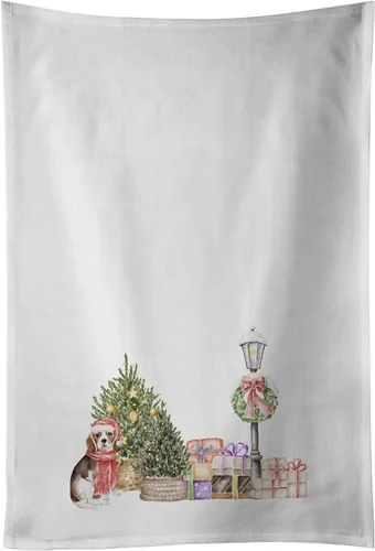 Miniatura 73 de Caroline's Treasures CK8100WTKT - Juego de 2 toallas de cocina con diseño de bulldog francés con diseño de país de las maravillas navideñas