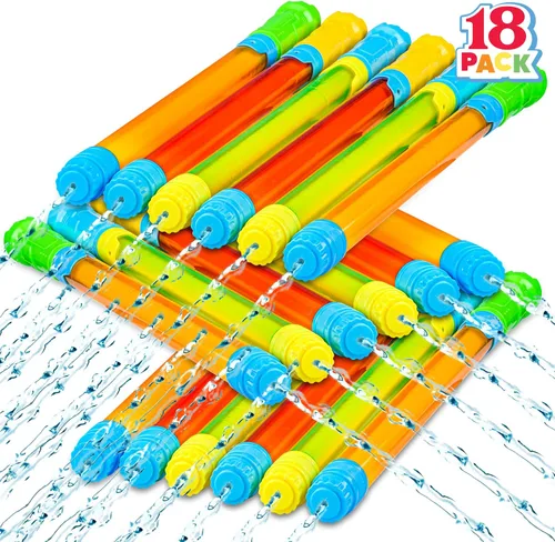 JOYIN Paquete de 18 pistolas de agua de 16.5 pulgadas, pistolas de agua a granel, piscina al aire libre de verano, patio trasero, juego de agua de