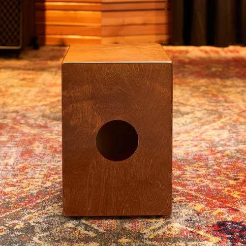 Miniatura 11 de Cajón para música, compacto, de madera de abedul con lazos internos marrón claro/natural