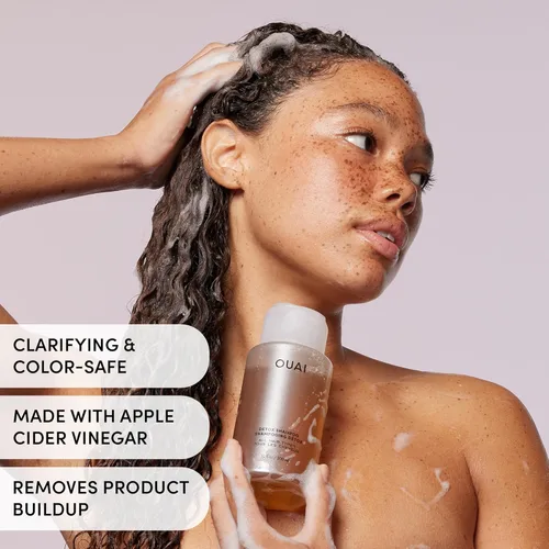 Miniatura 5 de OUAI Paquete de champú Detox y acondicionador de cabello mediano – Champú clarificador para acumulación, suciedad, aceite, producto y agua dura