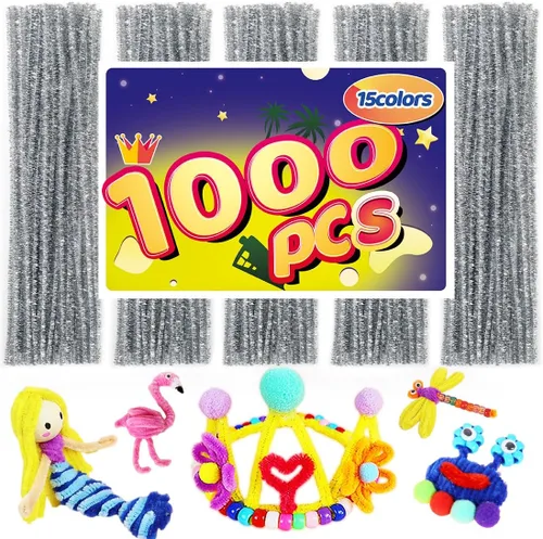 Miniatura 42 de Limpiadores de tuberías, limpiadores de tuberías para manualidades, manualidades y artesanías, manualidades, suministros para manualidades, Purpurina