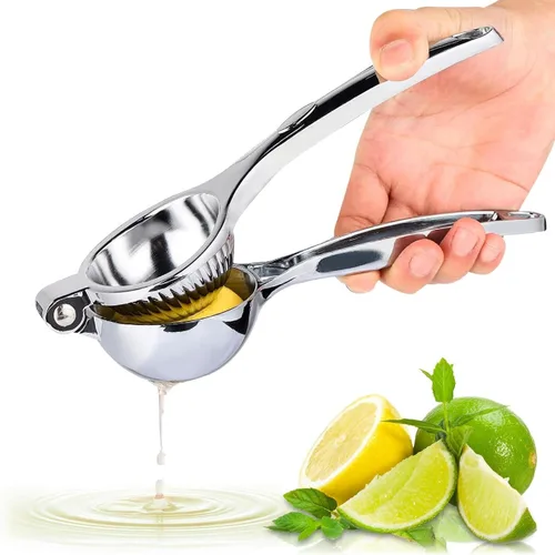 Miniatura 10 de Exprimidor de Limón Bird con Boca de Vaciado - Exprimidor Cítrico Manual Prensa de Frutas de Mano para Limones y Limas De Acero Inoxidable