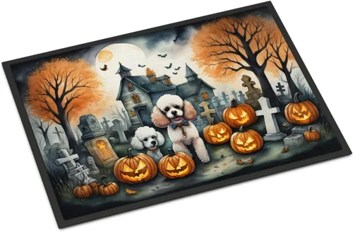 Miniatura 59 de Caroline's Treasures DAC2011MAT - Felpudo de Halloween espeluznante con diseño de Beagle, de 18 x 27 pulgadas, para interiores y exteriores