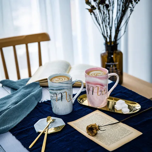 Miniatura 4 de Jumway Tazas de Café Mr and Mrs – Regalos de Boda para Novia y Novio – Regalos para Despedida de Soltera, Compromiso, Boda y Aniversario de Parejas
