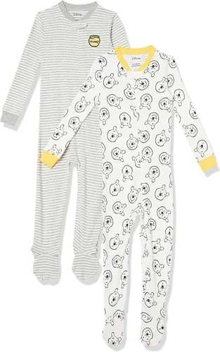 Miniatura 6 de Tienda Essentials Unisex Toddlers and Babies' Snug-Fit Cotton Footed Pajamas, Multipacks