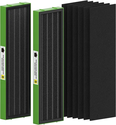 Miniatura 29 de Filtro B de repuesto HEPA transparente de humo compatible con AC4825 AC4300 AC4800 AC4900 AC4850, 2 filtros HEPA verdaderos y 6 prefiltros de carbón