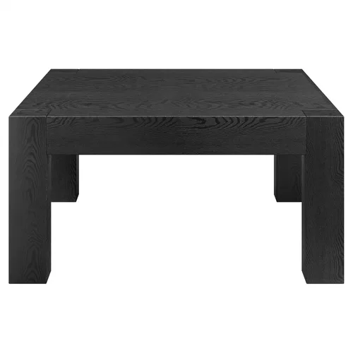 Miniatura 7 de Henn&Hart Mesa de centro cuadrada de 34 pulgadas con parte superior de madera para sala de estar, sala familiar, oficina o apartamento, color negro