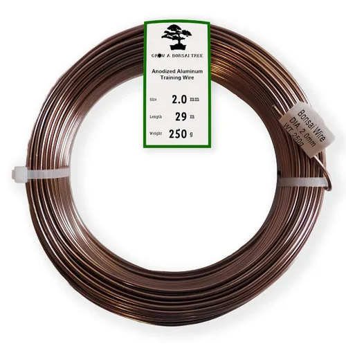 Miniatura 12 de Alambre de aluminio anodizado de 1.0mm para entrenamiento de bonsái de 250g, rollo grande (114 metros) - Elija su tamaño y color (1.0mm, Negro)