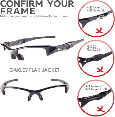 Miniatura 5 de Walleva Lentes de repuesto para lentes de sol Oakley Flak Jacket - Múltiples opciones disponibles talla única