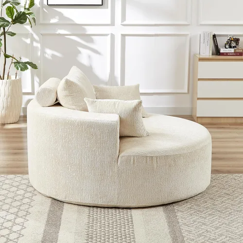 Miniatura 7 de Sofá sin huesos, sofá de burbujas de gran tamaño, no requiere montaje, tela de felpilla suave, cómodo sofá modular para sala de estar, sofá cama