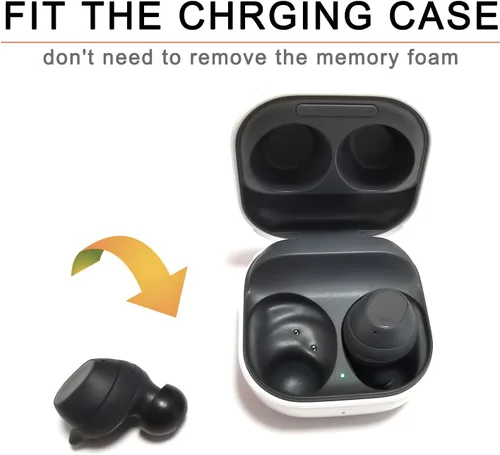 Miniatura 4 de Puntas de espuma viscoelástica para Galaxy Buds FE/Galaxy Buds+ / Galaxy Buds 2 – Puntas de repuesto, aislamiento de ruido, ajuste cómodo, 3 pares