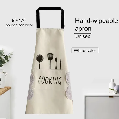 Miniatura 3 de Delantal profesional para cocinar con bolsillos, para hombres y mujeres, delantales con peto, resistentes al agua y al aceite, 1 paquete