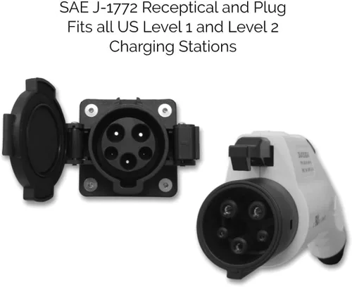 Miniatura 5 de Inteset Cable de extensión J1772 EV de 21 pies y 40 amperios, fabricado en Estados Unidos, para estaciones de carga de vehículos eléctricos, bolsa