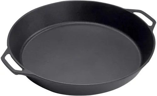 Miniatura 3 de Lodge Sartén de hierro fundido pre-sazonado de 8 pulgadas, asas de doble asistencia, uso en el horno, en la estufa, en la parrilla o sobre una