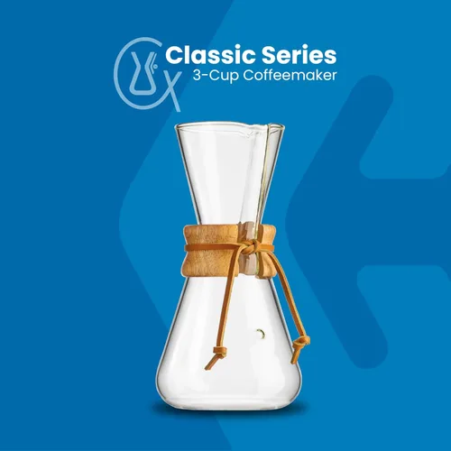 Miniatura 2 de Chemex Cafetera de vidrio para verter - Serie clásica - 3 tazas - Embalaje exclusivo