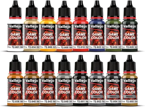 Miniatura 4 de Vallejo - Set de Colores de Juego Avanzado Set Avanzado para Figuras de Fantasía y Juegos de Guerra 16 Botellas x 18 ml (0,60 fl.oz.)