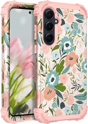 Miniatura 71 de Hocase Funda para Galaxy A37 5G, protección resistente a prueba de golpes, parachoques de goma de silicona suave+funda protectora híbrida