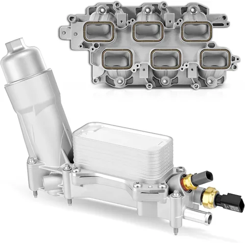 Miniatura 9 de 926-959 Carcasa de filtro de aceite de motor de aluminio completo mejorada con enfriadores de aceite y juntas Compatible con Dodge Charger