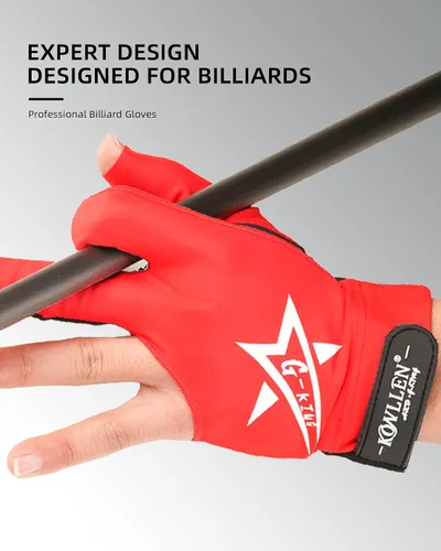 Miniatura 20 de KONLLEN Billiards Gloves for Left Hand/Right Hand L/XL Pool Gloves Professional Non-Slip Adjustable Breathable Snooker Gloves Popular Sizes for Men