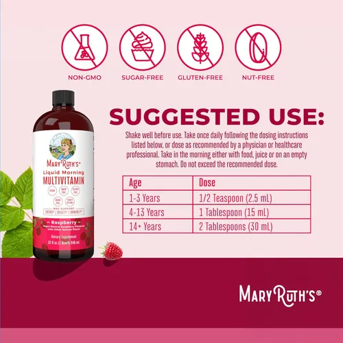 Miniatura 3 de Multivitamínico para mujeres, hombres y niños, vitaminas líquidas de suplemento de apoyo inmunológico y energético. Impulsor de belleza, vegano, sin