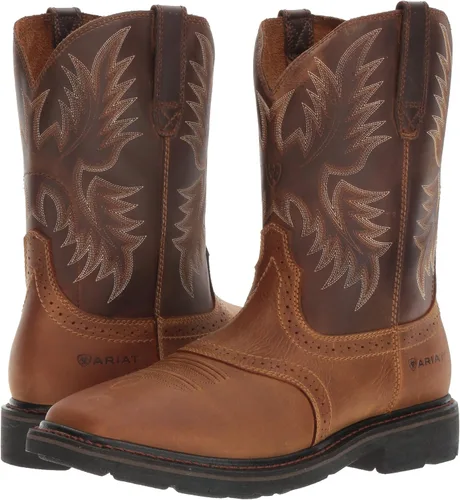 Miniatura 7 de Ariat Botas de trabajo Sierra con punta cuadrada ancha para hombre, Corteza añejada, 7