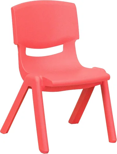 Miniatura 22 de Flash Furniture - Silla escolar apilable de plástico azul con altura de asiento de 10 1/2 pulgadas