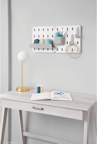Miniatura 8 de iDesign Cade - Contenedor organizador modular de plástico sin BPA para colgar, 5.04 x 3.04 x 4 pulgadas, color gris
