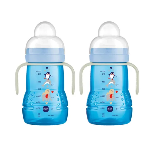 Miniatura 10 de MAM Vaso Entrenador con Boquilla para Niños Pequeños de 1-3, 8 oz. Taza de Transición para Beber con Boquilla Extrasuave, Pezón sin Derrames y Asas