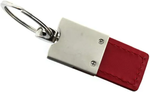 Miniatura 2 de Au-TOMOTIVE GOLD Llavero de cuero rectangular Duo para Honda Civic Reverse C (rojo), Rojo