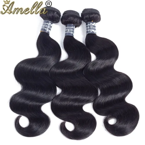 Miniatura 2 de Amella Paquetes de Cabello Suelto de Onda Profunda 100% Sin Procesar de Cabello Virgen Brasileño - Extensiones de Cabello Humano de Onda Profunda