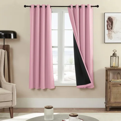 Miniatura 66 de Rutterllow - Cortinas 100% opacas, paneles de cortina con ojales, aislamiento térmico y bloqueo de luz para habitación y sala de estar
