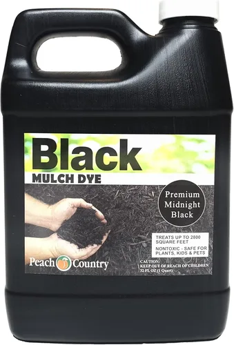 Miniatura 8 de Peach Country Concentrado de color de mantillo negro de alta calidad, 11,200 pies cuadrados, espray de tinte para mantillo negro medianoche (1 galón)