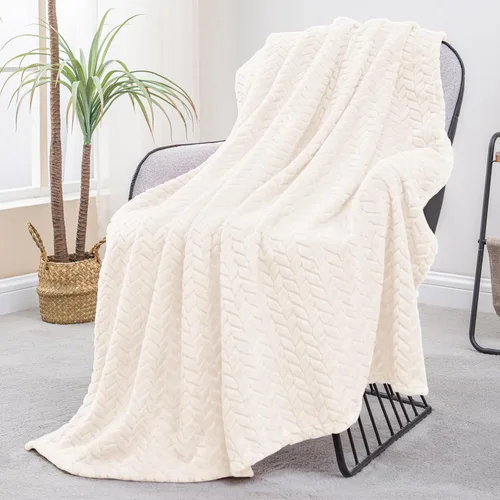 Miniatura 29 de Exclusivo Mezcla - Manta de forro polar tamaño individual para cama, 90x66 pulgadas, mantas suaves y acogedoras de franela jacquard, ligeras y Verde