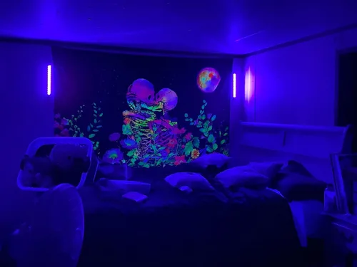 Miniatura 7 de Barra de Luz Negra 10W 1 pie LED Luz Negra UV para Póster de Tapiz Fluorescente, Pintura Corporal, Fiesta Brillante, Tiras de Luz UV para Gabinete