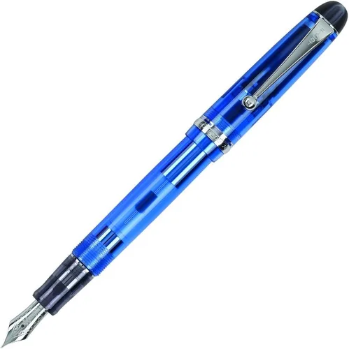 Miniatura 5 de Pluma estilográfica Pilot Custom 74, barril negro ahumado, plumín mediano (60955)
