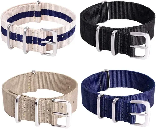Miniatura 3 de Ritche Correa de nailon balístico militar, 8 paquetes de 0.709 in, 0.787 in, 0.866 in, correas de reloj de repuesto de nailon para hombres