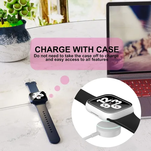 Miniatura 6 de Paquete de 6 fundas para Apple Watch SE 3 (2025)/SE 2/SE/Series 6/5/4 de 40 mm con protector de pantalla de vidrio templado, funda protectora