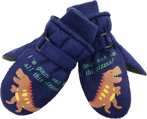 Miniatura 2 de American Trends Guantes de nieve de invierno para niños pequeños, guantes de esquí impermeables de forro polar cálido para niños y niñas