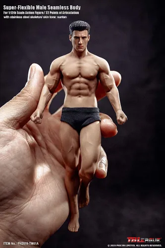 Miniatura 2 de Scarab TBLeague - Figura de acción de cuerpo masculino de 1/12 de 6 pulgadas, cuerpo de silicona+cabeza+ropa interior, muñecas masculinas súper
