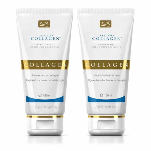 Miniatura 10 de Crema SALCOLL para manos con colágeno, crema para manos anti-edad hipoalergénico con colágeno natural potente, ayuda a la hidratación de la piel