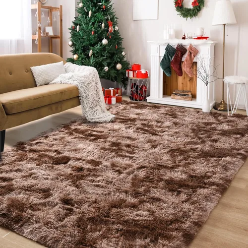 Miniatura 9 de Foxmas - Alfombra para centro de habitación, esponjosa y ultrasuave, para dormitorio, habitación de los niños, habitación del bebé, afelpada, Azul