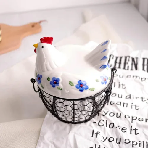 Miniatura 2 de Cesta de almacenamiento de huevos de estilo granja/cestas decorativas de almacenamiento de cocina