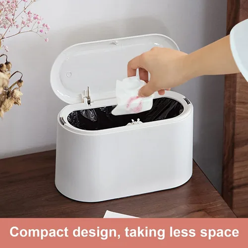Miniatura 4 de Mini papelera de escritorio con tapa con 330 bolsas de basura