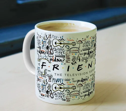 Miniatura 8 de Trend Setters Friends the Television Show – 25 años – Mercancía oficial – Taza de café o té de cerámica blanca de 11 onzas – perfecta para regalar