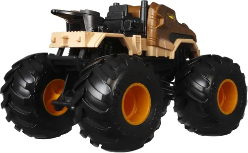 Miniatura 3 de Hot Wheels Monster Trucks Vehículos a escala 1:24, camiones de juguete coleccionables de metal fundido a presión con ruedas gigantes y chasis